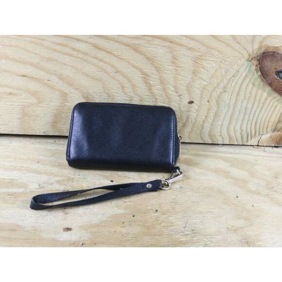 MICHAEL KORS Wallet Black Saffiano Leather Zip Around Clutch Wristlet 2012 - Picture 2 of 9